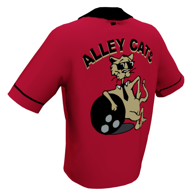 Alley Cat Throwback Bowling Jersey - back