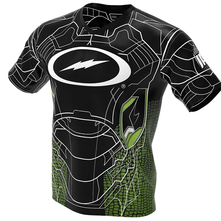 CoolWick Storm Green Honeycomb Fusion Bowling Jersey