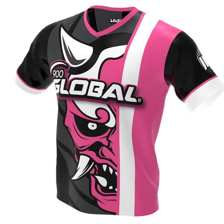 900 Global - Hannya Demon Bowling Jersey - Jersey Alley Pink