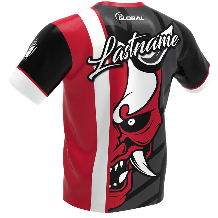 900 Global - Hannya Demon Bowling Jersey - Jersey Alley Red