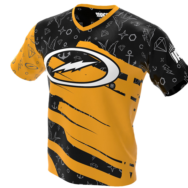 The Punk Kid - Storm Bowling Jersey - Black and Gold