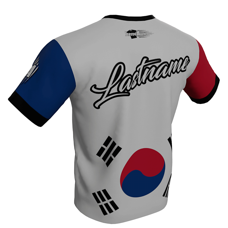 Korean Flag Storm Bowling Jersey - back