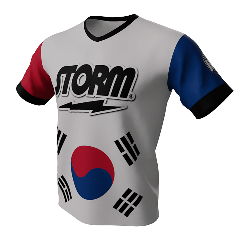 Motiv USA South Korea Flag CoolWick Bowling Jersey 