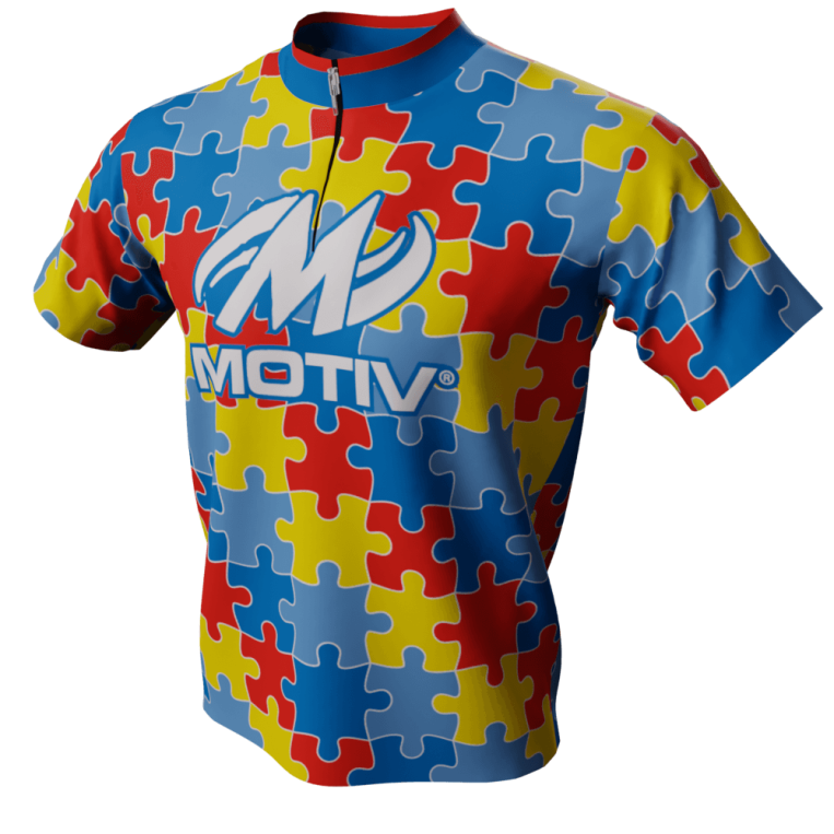 Autism Awareness Motiv Bowling Jersey