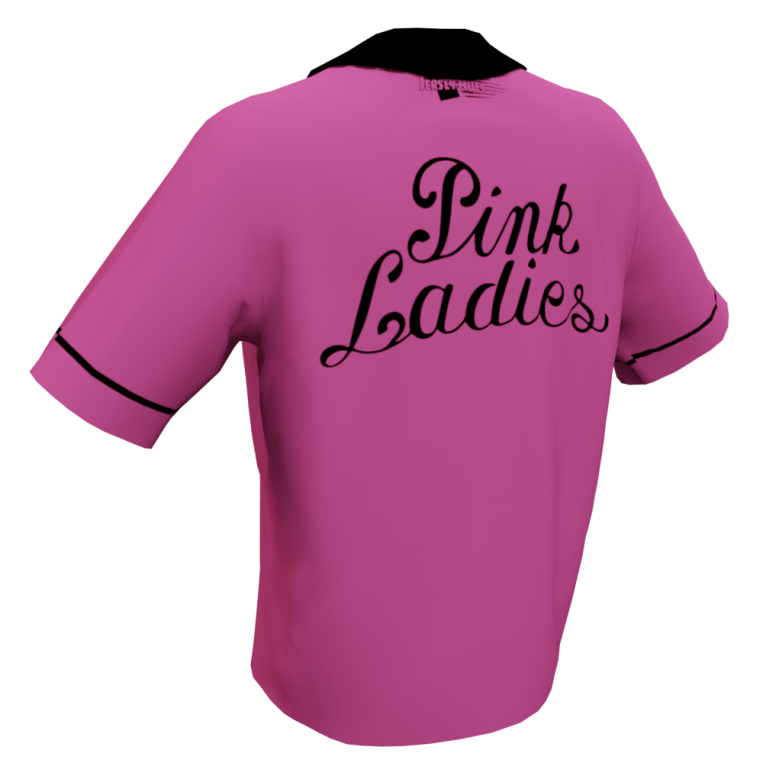 Pink Ladies Throwback Bowling Jersey - back