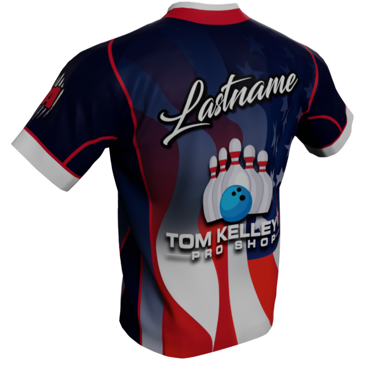 Tom Kelly's Pro Shop American Flag Bowling Jersey