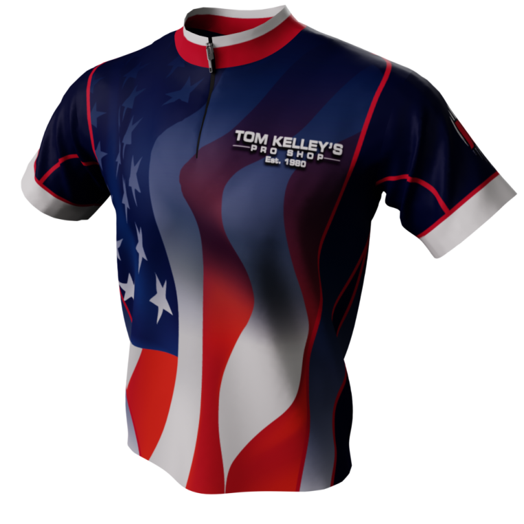 Tom Kelly's Pro Shop American Flag Bowling Jersey